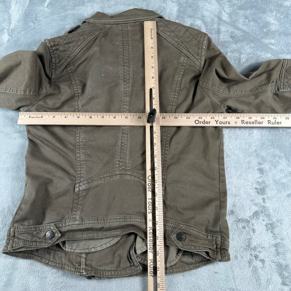 Abercrombie & Fitch Moto Jacket Women M Brown Utility Biker Gorpcore Aesthetic - Picture 7 of 7
